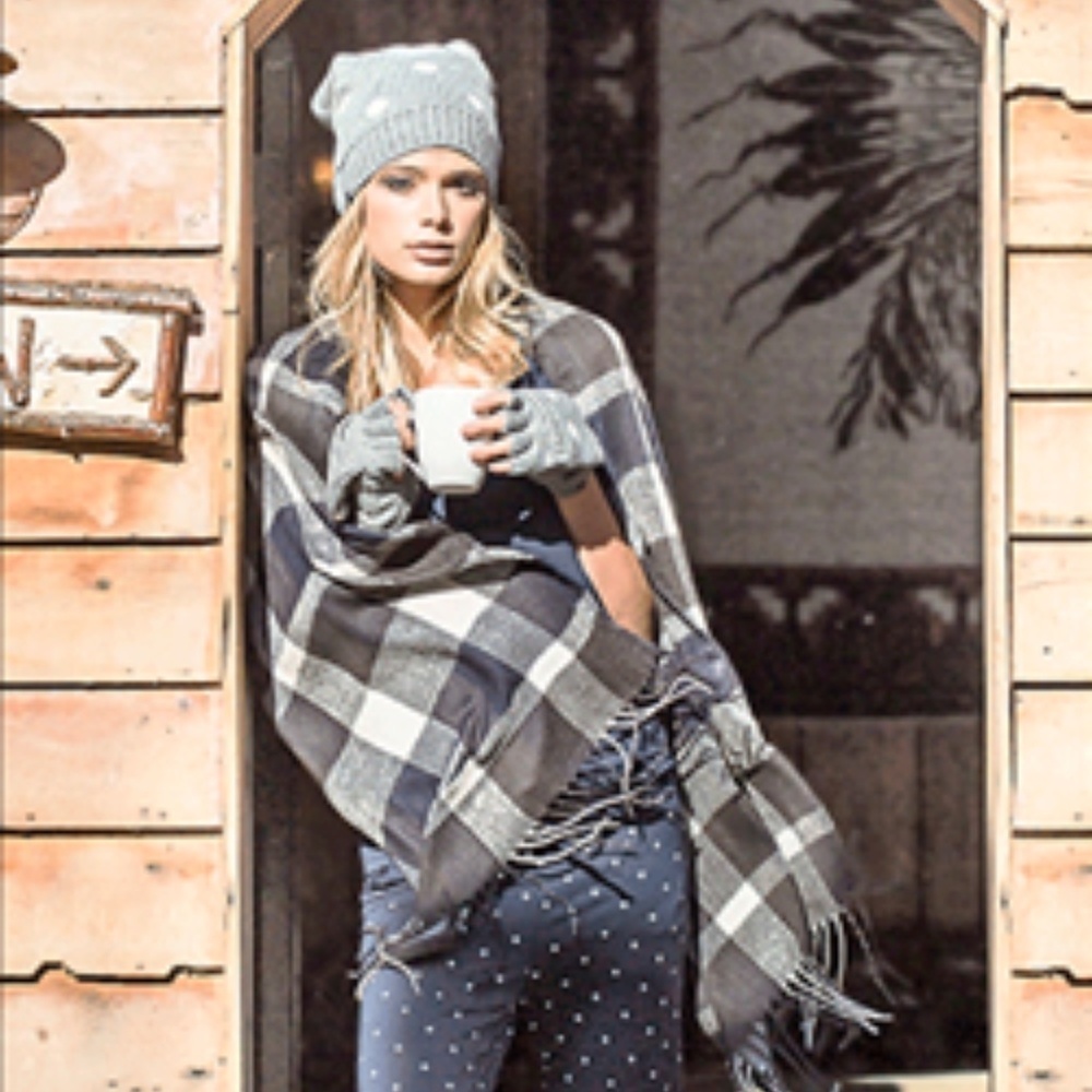 Plush Ultra Soft Fleece Plaid Scarf One Size